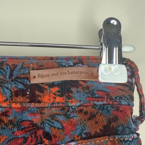 ANTHRO PILCRO and The Letterpress Floral Velvet Corduroy High Rise Skinny Jeans - Picture 9 of 12